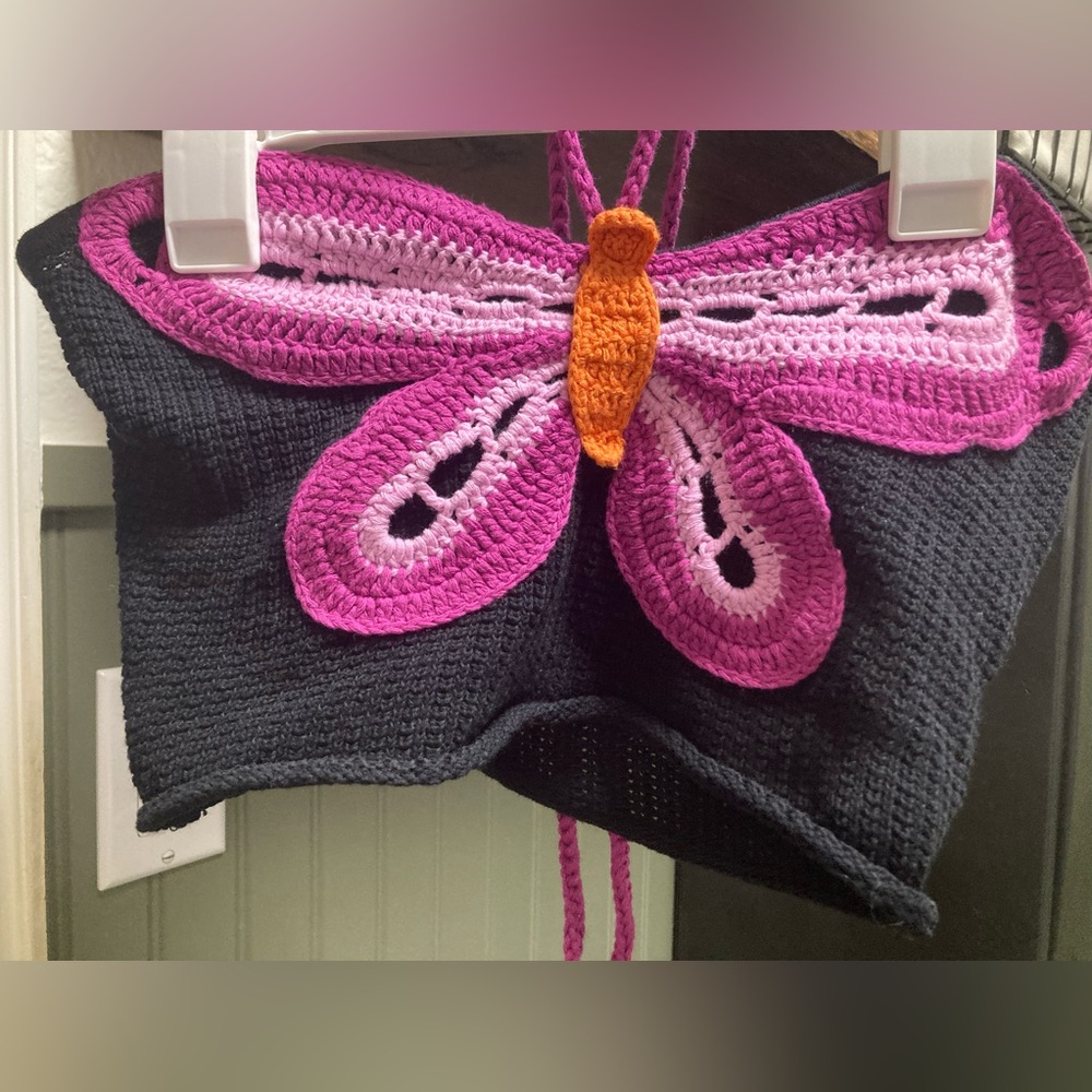 forever young butterfly tube/halter top